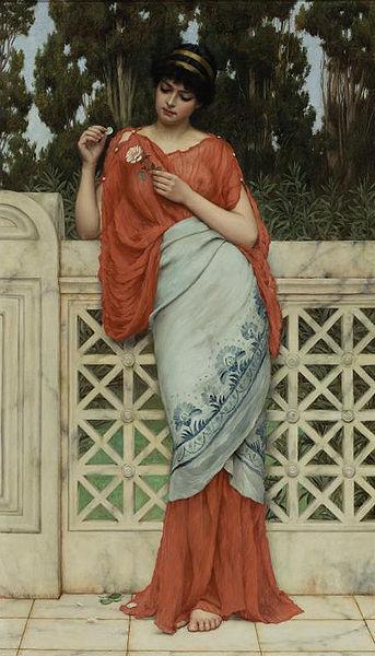 John William Godward He Loves Me He Loves Me Not France oil painting art